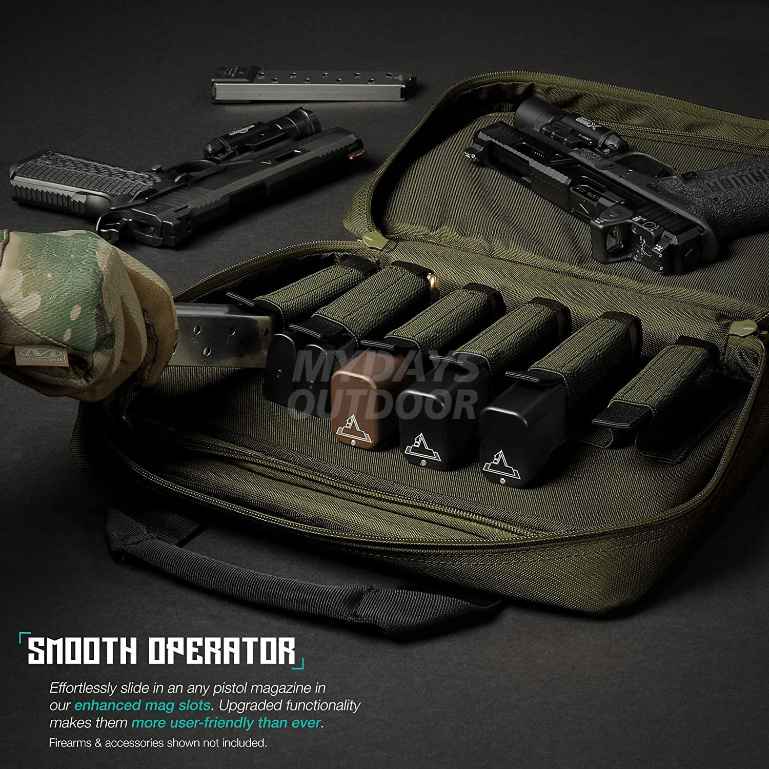 Тактический пистолет с двойным оптическим прицелом Сумка для пистолета MDSHR-10